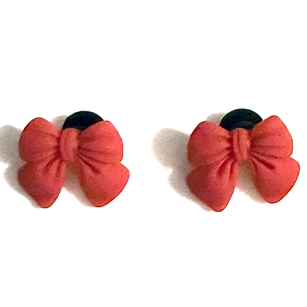2 Resin Bow Croc Charms Jibbit Shoe Charm Disney Croc Charms